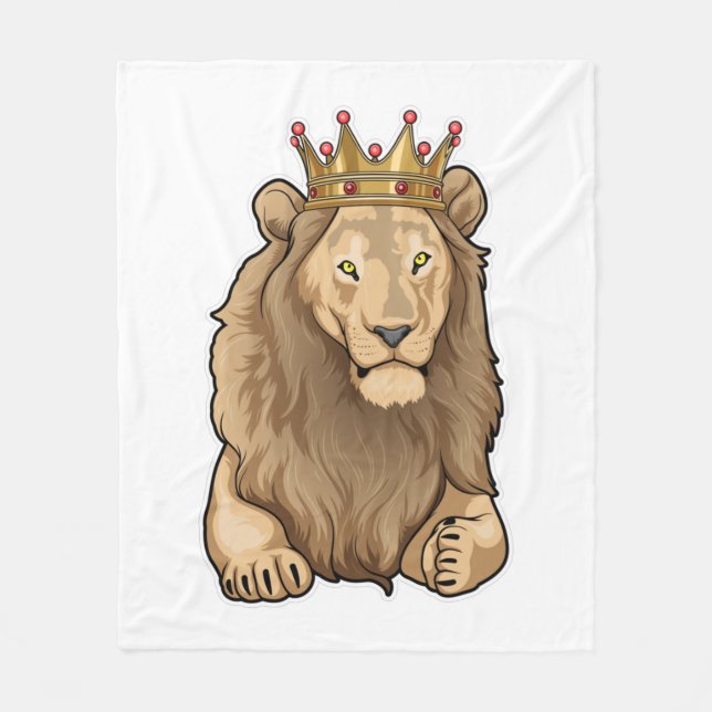 Lion King Crown Fleece Blanket (Front)