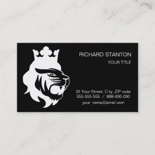 Lion king head business card