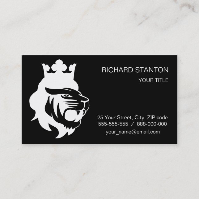 Lion king head business card (Front)