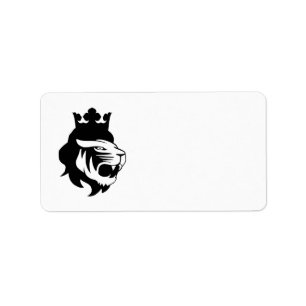 Lion king head label