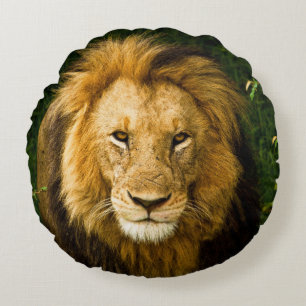 LION KING IN THE JUNGLE ROUND CUSHION
