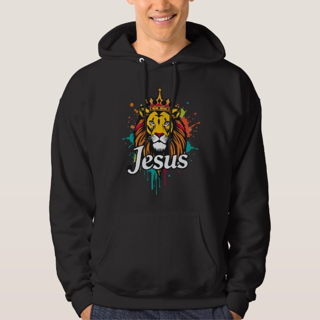 Lion King Jesus -  Hoodie (Front)