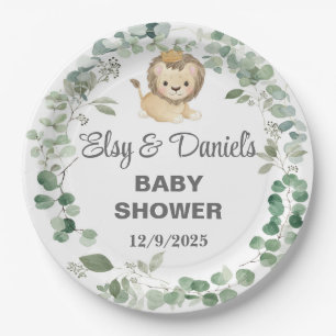 Lion King, Lion Cub baby shower paper plates. Paper Plate
