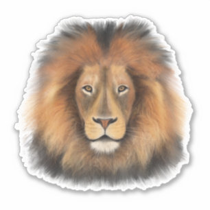 lion king of the jungle realistic male watercolor