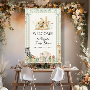Lion King Safari Boy Baby Shower Welcome Sign
