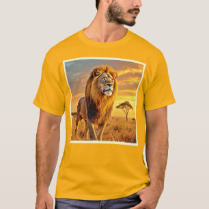 Lion King Savanna Sunset Design T-Shirt