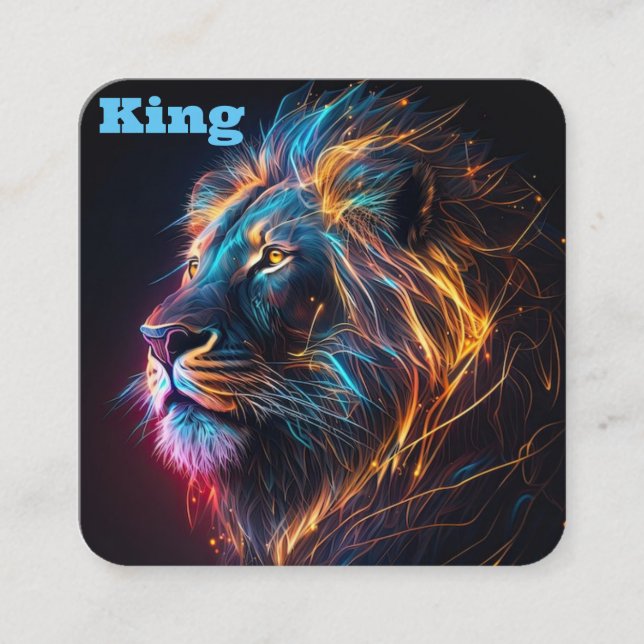 Lion King  Square Business Card (Front)