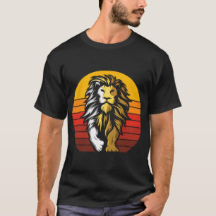 lion king Sunset Warrior â€“ Majestic Half-Tone Li T-Shirt