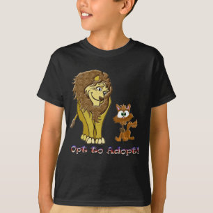 Lion & Kitty Cartoon T-Shirt
