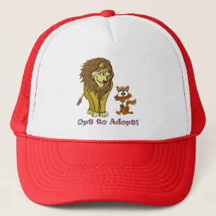 Lion & Kitty Cartoon Trucker Hat