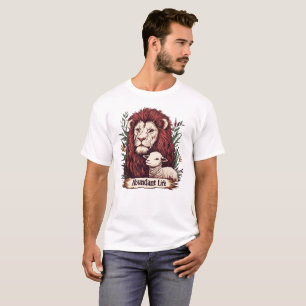 Lion & Lamb – Abundant Life Tee (Front)
