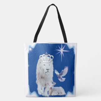 Lion Lamb And Dove Shoulder Tote