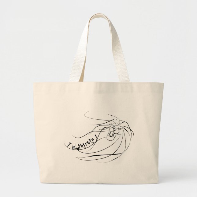 lion large tote bag (Front)
