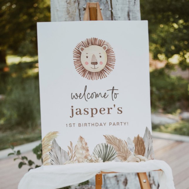 Lion Leaf Neutral Welcome Poster (Creator Uploaded)