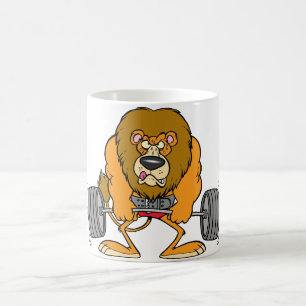 Lion Lifing Weights Mug