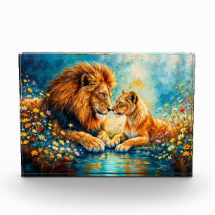 Lion Lioness wild cats nature love wildlife Photo Block
