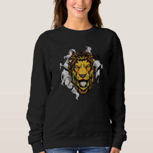 Lion Lions Head - The King Of The Animal Roars Out Sweatshirt
