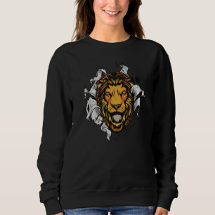 Lion Lions Head - The King Of The Animal Roars Out Sweatshirt
