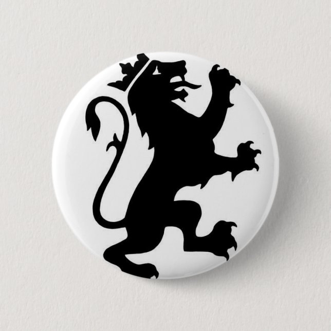 Lion logo 6 cm round badge (Front)