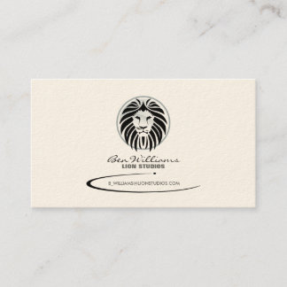 Lion Logo Business Card (Grey Version)