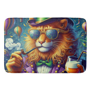 Lion/Louisiana Mardi Gras Bath Mat