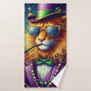 Lion/Louisiana Mardi Gras Bath Towel