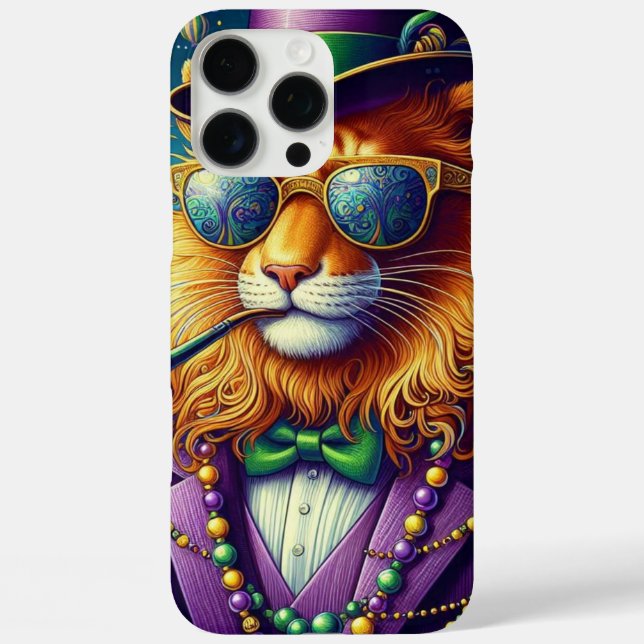 Lion/Louisiana Mardi Gras  Case-Mate iPhone Case (Back)