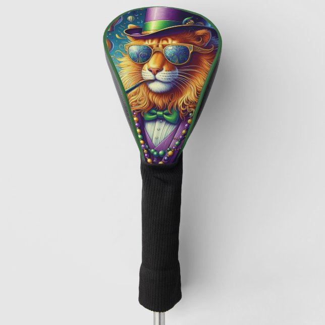 Lion/Louisiana Mardi Gras  Golf Head Cover (Front)