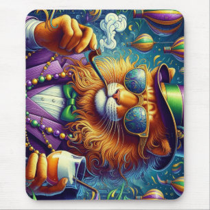Lion/Louisiana Mardi Gras  Mouse Mat