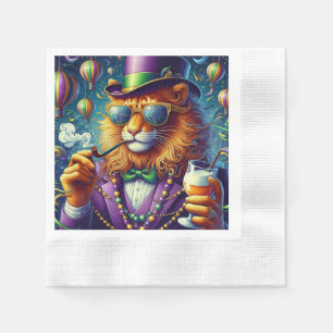 Lion/Louisiana Mardi Gras Napkin