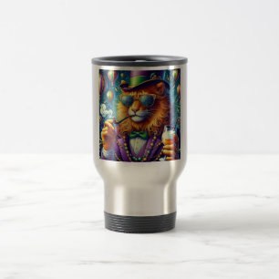 Lion/Louisiana Mardi Gras Travel Mug