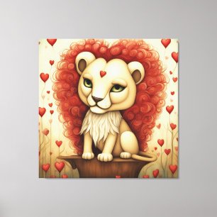 Lion Love 3 Canvas Print