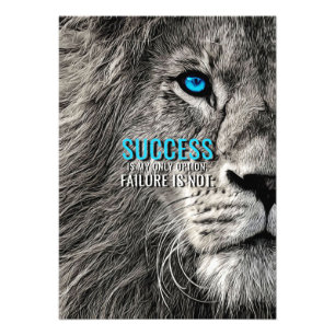 Lion Lover Success Is My Only Option Photo Print