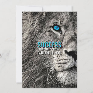 Lion Lover Success Is My Only Option Thank You Card