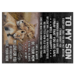 Lion Lover To My Son Lion Cutting Board