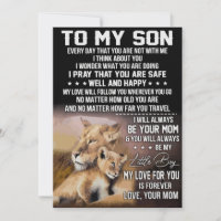 Lion Lover To My Son Lion