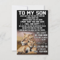 Lion Lover To My Son Lion