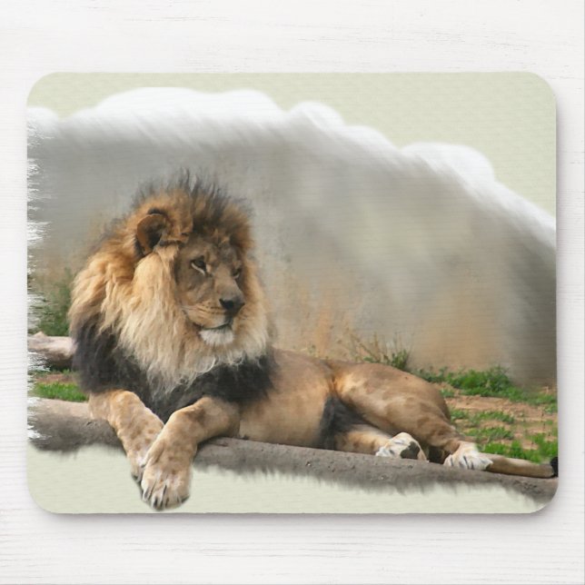 Lion Lovers Art Gifts Mouse Mat (Front)