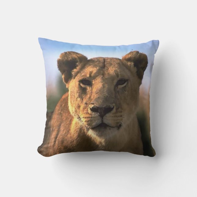 Lion Lovers Female Lioness Cushion (Front)
