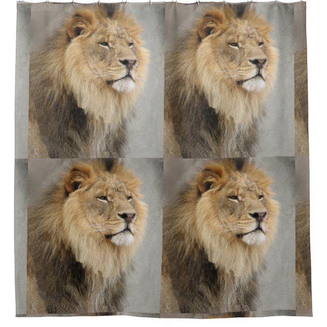 Lion Lovers Jungle Shower Curtain (Front)