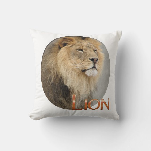 Lion Lovers King of the Jungle Cushion (Front)