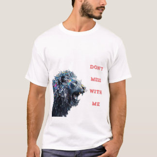 Lion made of shattered glass.  T-Shirt