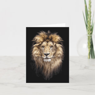 Lion Main Animal Face Big Cat  Card