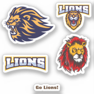 Lion Mascot  Custom Cut Sticker