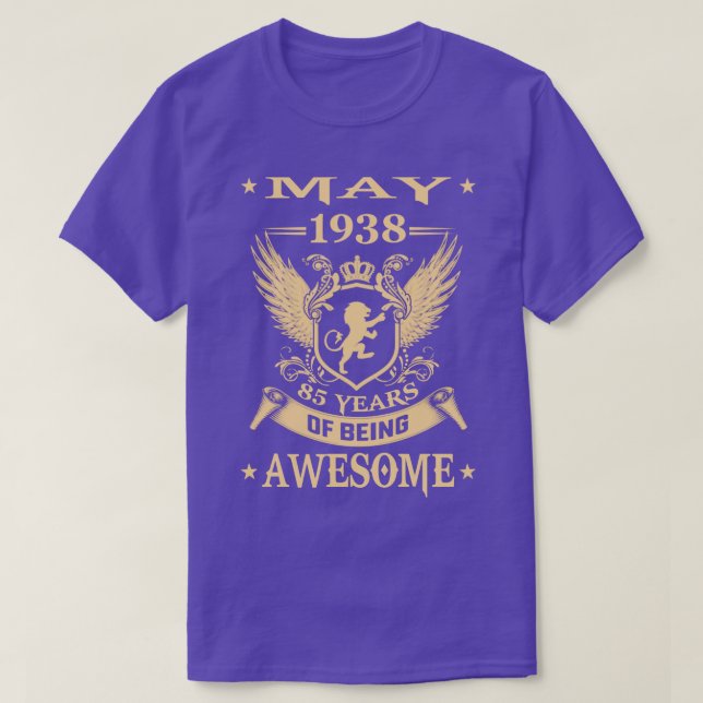 Lion May 1938 Limited Edition 85 Years Of Being Aw T-Shirt (Design Front)