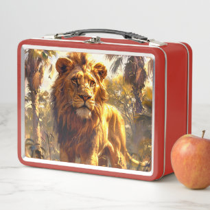 Lion Metal Lunch Box