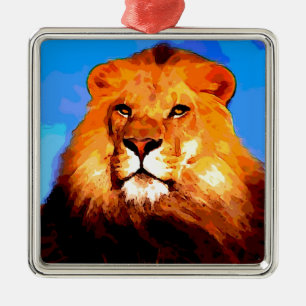 Lion Metal Tree Decoration