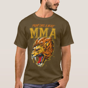 Lion Mied Martial Arts Mma Motivation Beast Fight T-Shirt