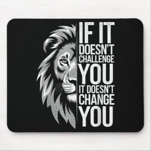 Lion Mindset Motivational Quote For Gym Workout An Mouse Mat