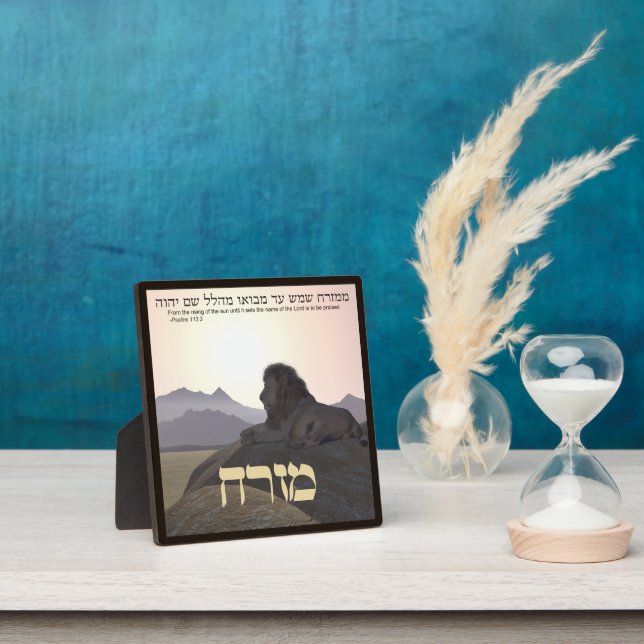 Lion Mizrach Plaque (Insitu)